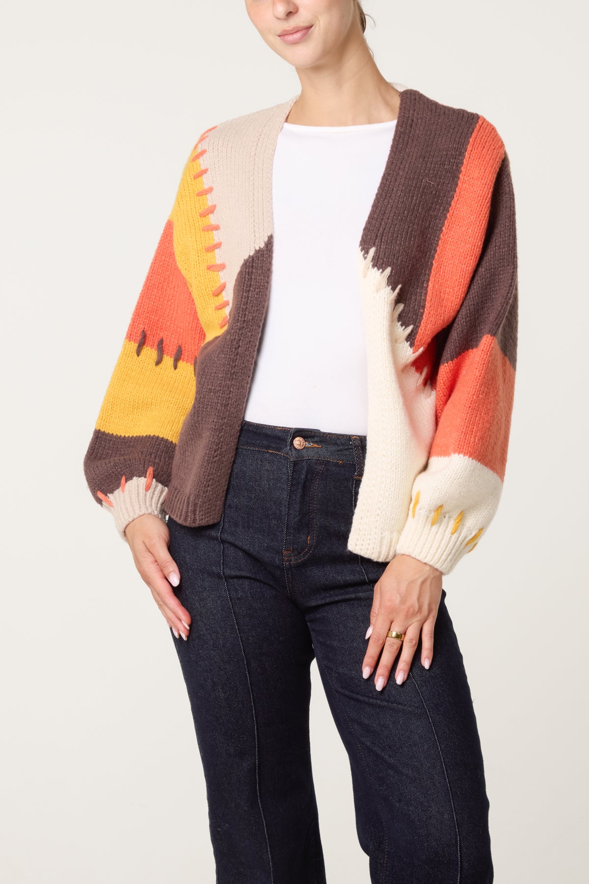 Knit Colourblock Cardigans