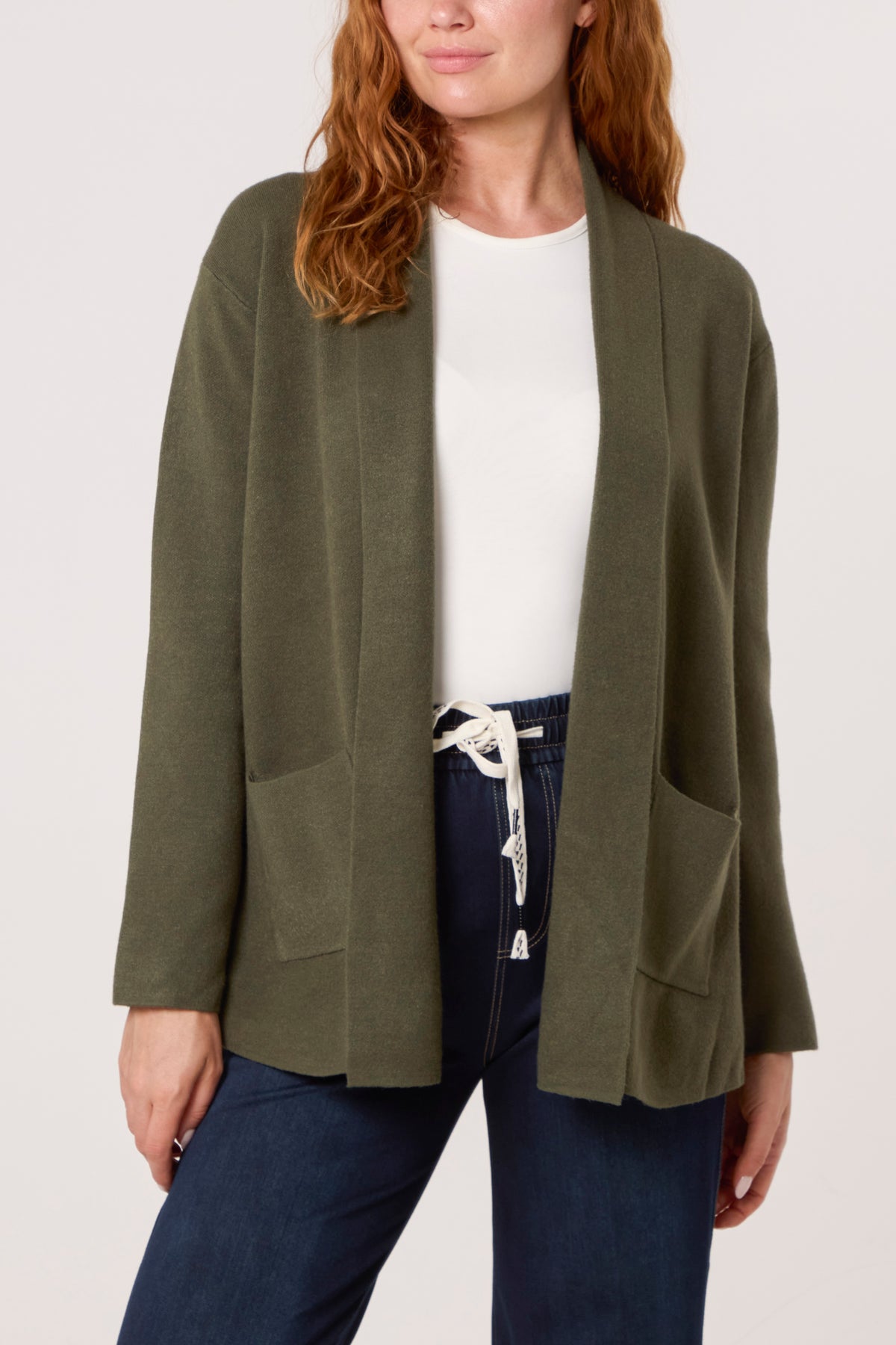 Pocket Detail Longline Knit Cardigan