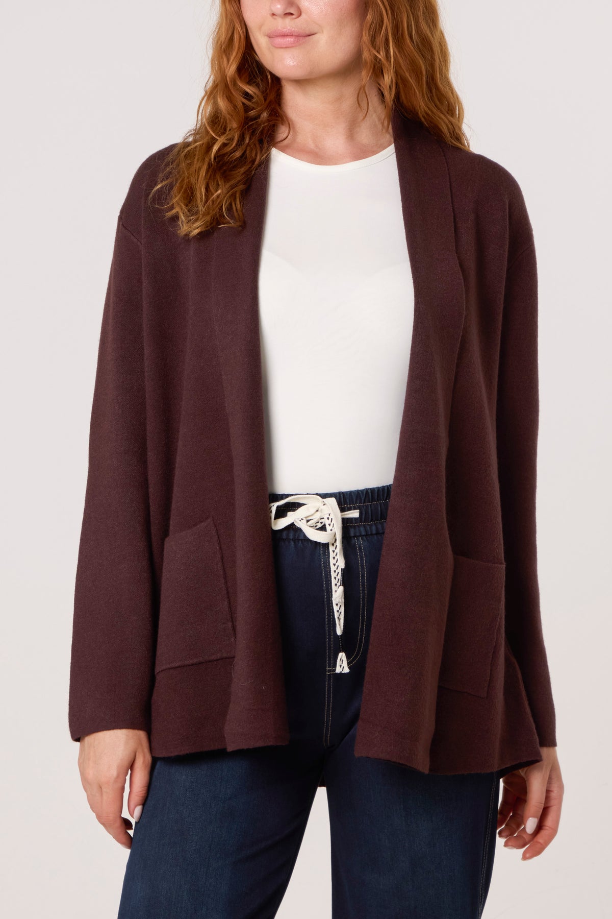 Pocket Detail Longline Knit Cardigan