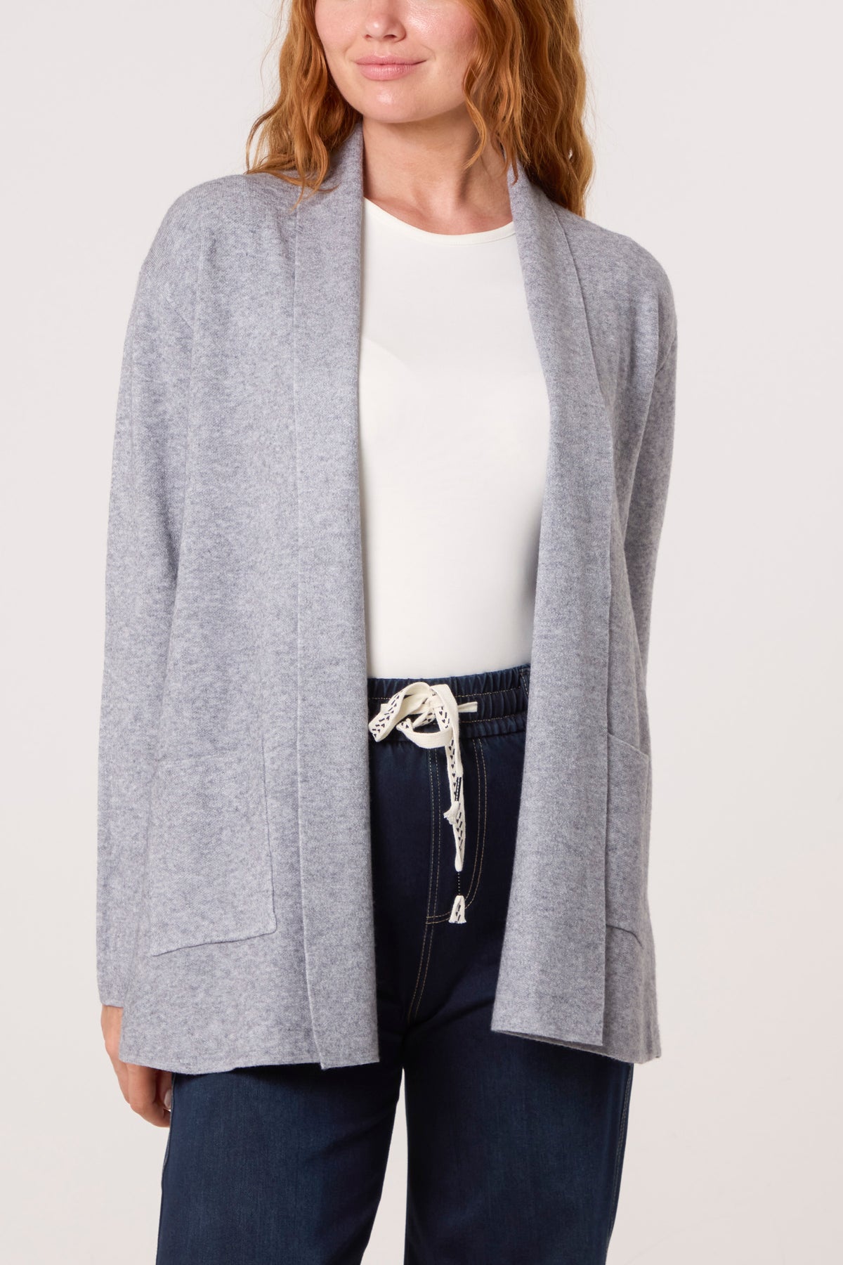Pocket Detail Longline Knit Cardigan