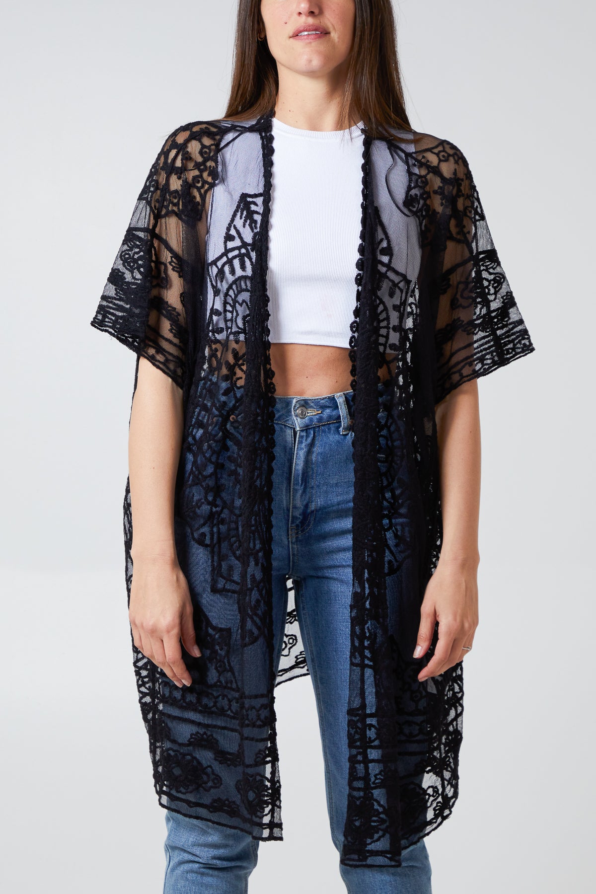 Batwing Embroidery Detail Kaftan