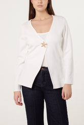 Gold Starfish Button Cardigan