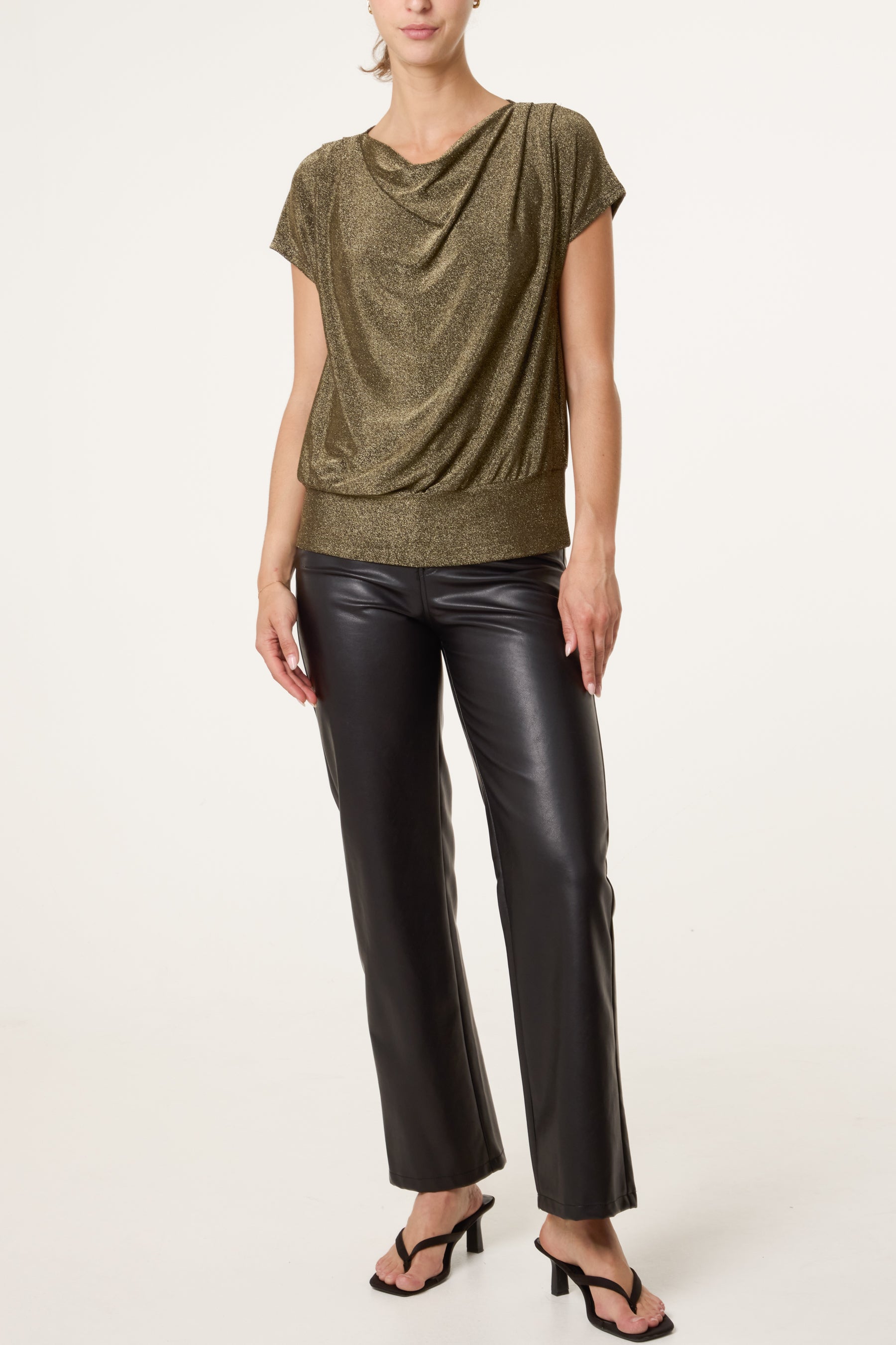 Cowl Neck Draped Top