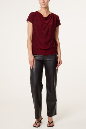 Cowl Neck Draped Top