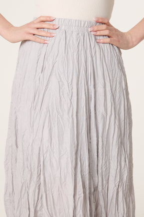 Crinkle Shirred Maxi Skirt