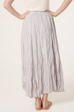 Crinkle Shirred Maxi Skirt