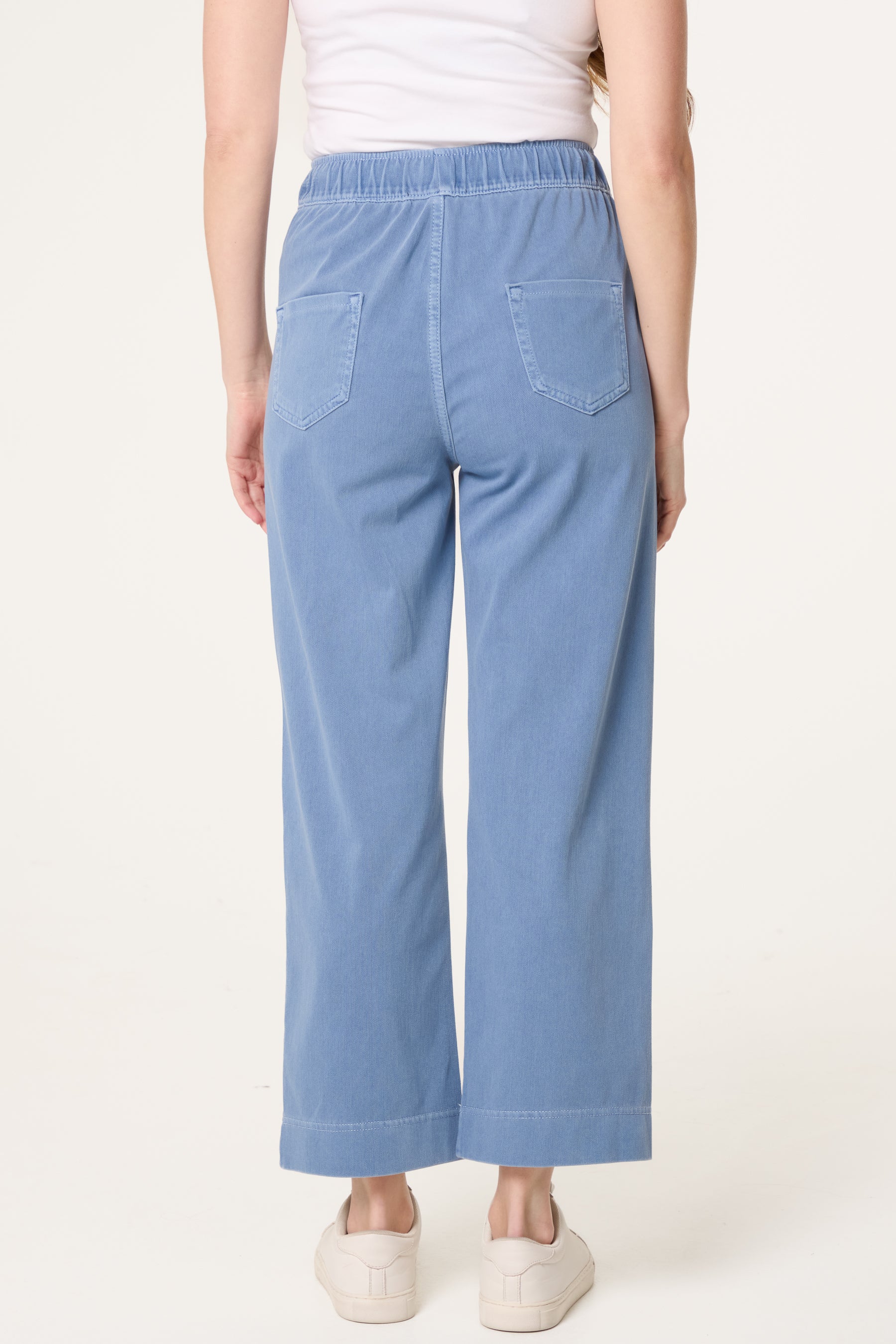 Elastic Waist Denim Trousers