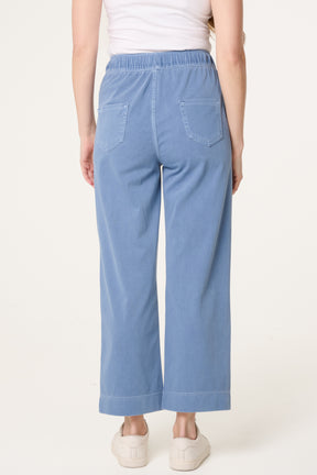 Elastic Waist Denim Trousers