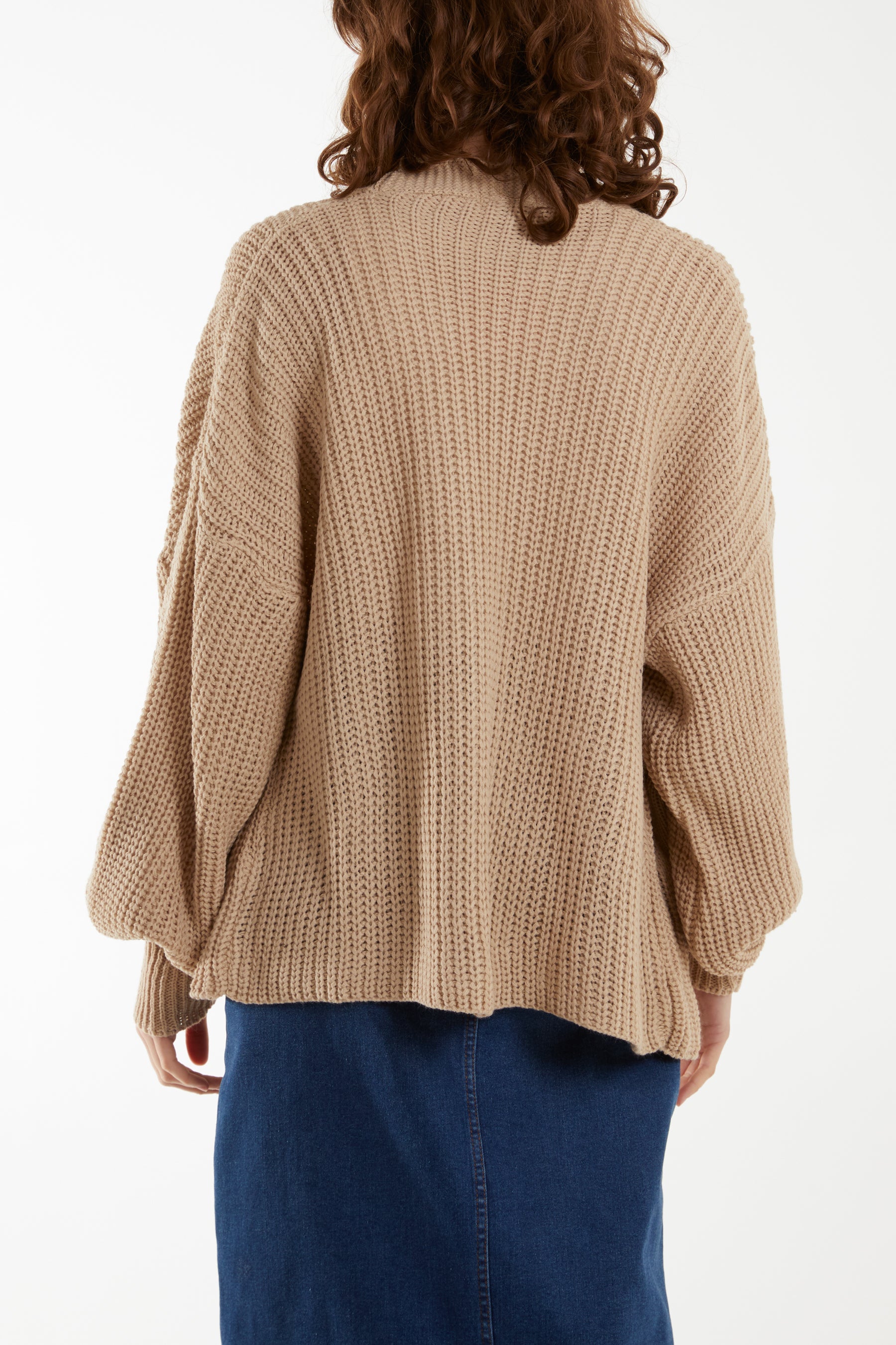Edge To Edge Knitted Short Cardigan