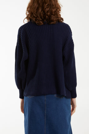 Edge To Edge Knitted Short Cardigan