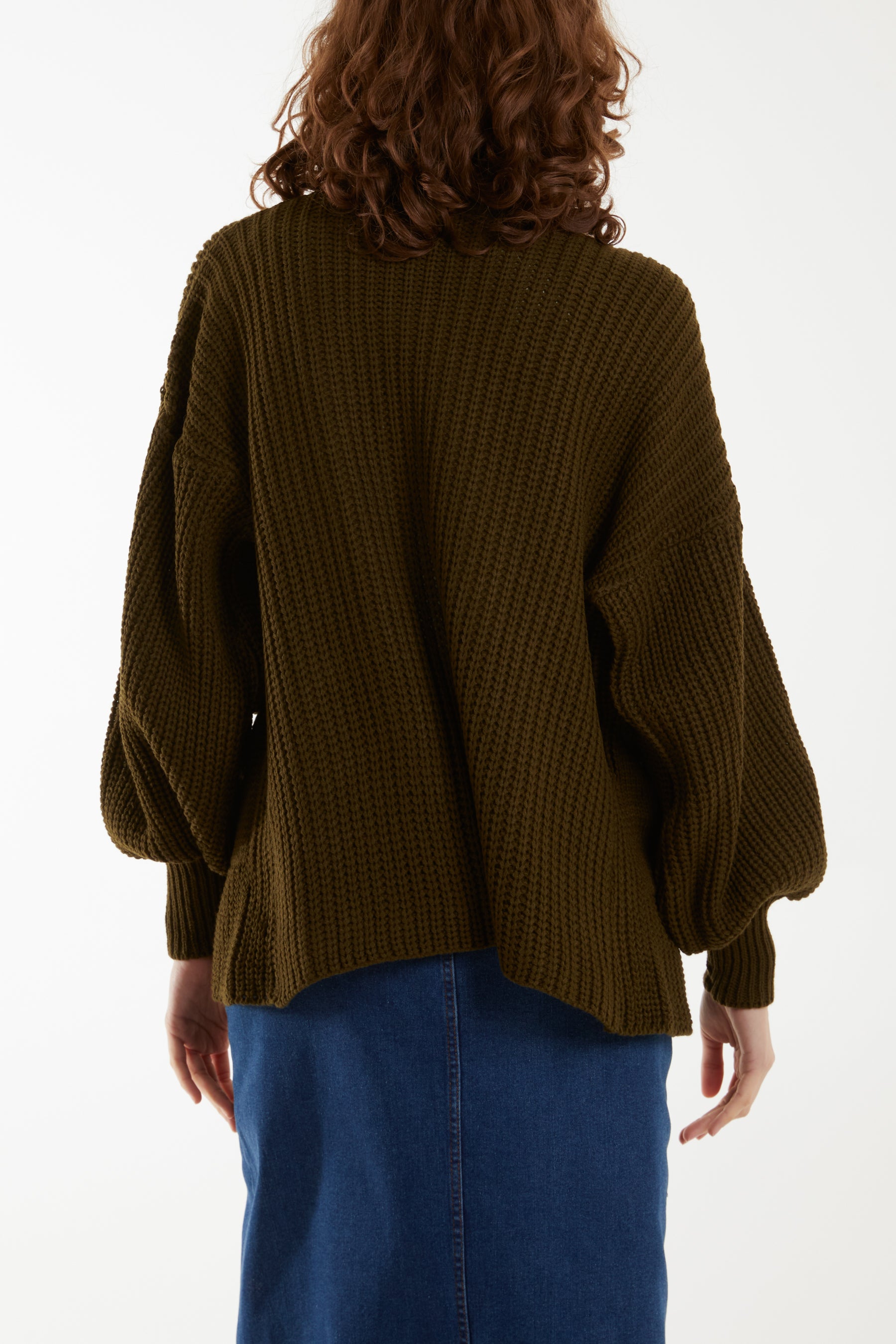 Edge To Edge Knitted Short Cardigan