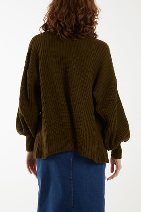 Edge To Edge Knitted Short Cardigan