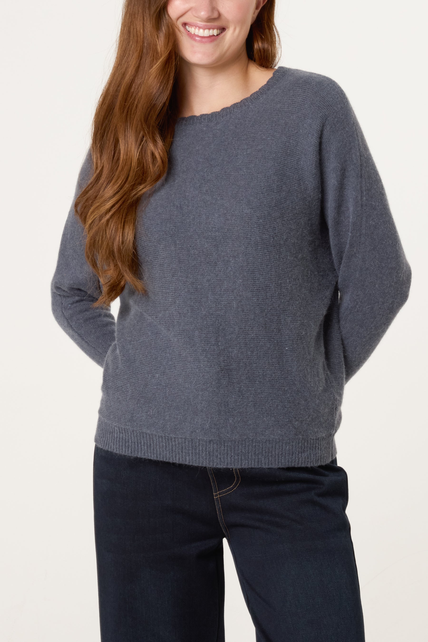 Scallop Neck Knit Jumper