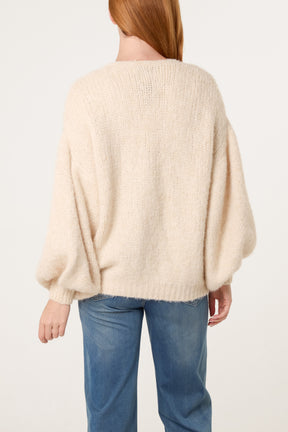 Bow Front Knit Cardigan