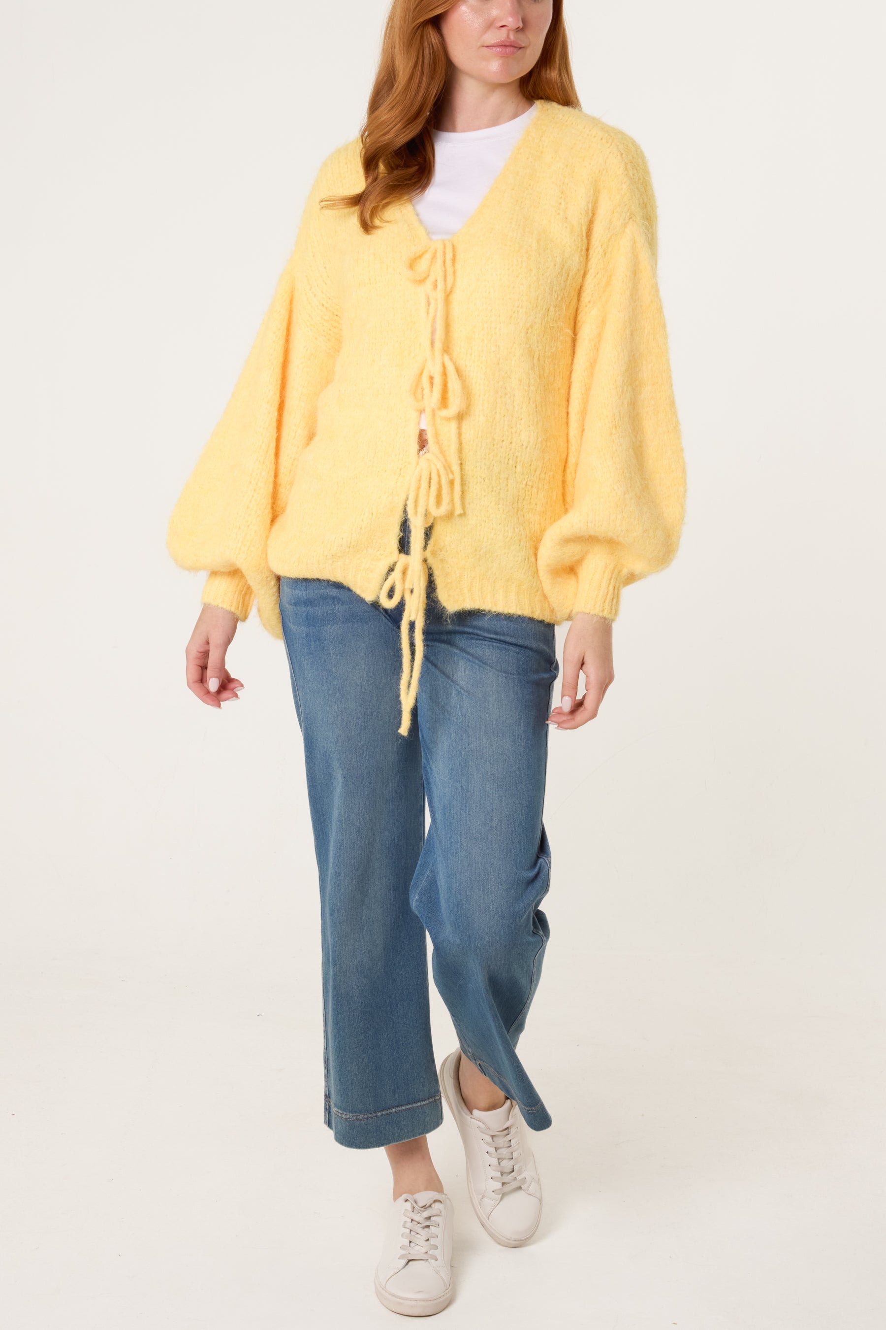Bow Front Knit Cardigan