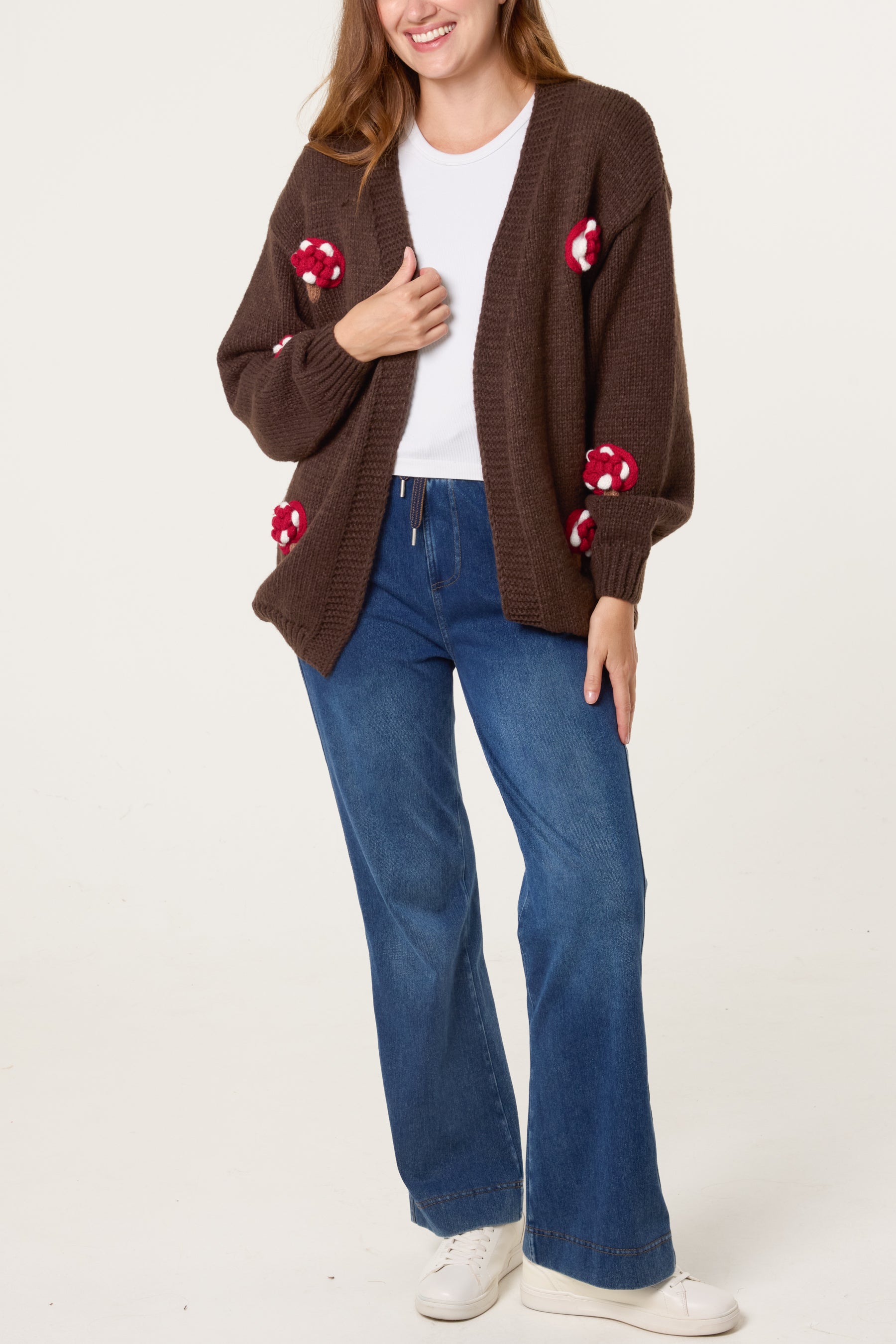 Mushroom Knit Cardigan