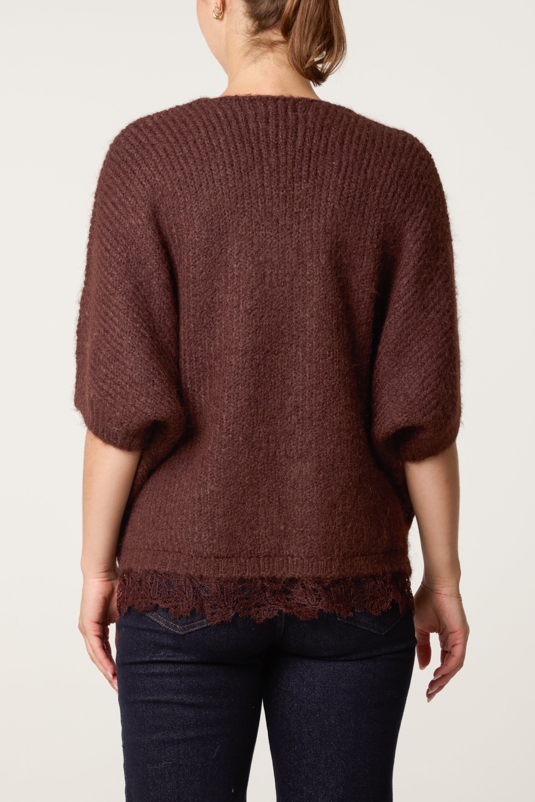 Cardigan With Lace Trim