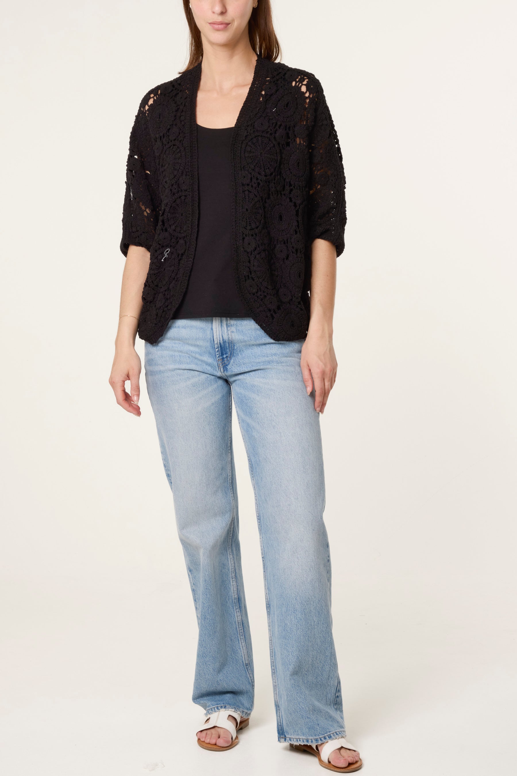 Mandala Crochet Batwing Cardigan