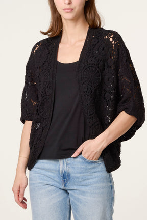 Mandala Crochet Batwing Cardigan