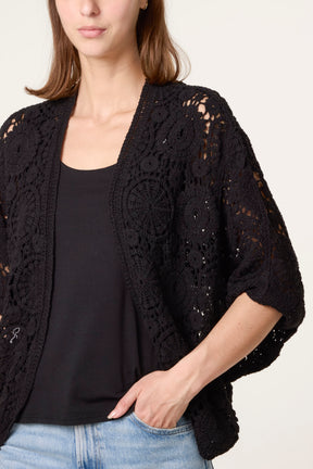 Mandala Crochet Batwing Cardigan