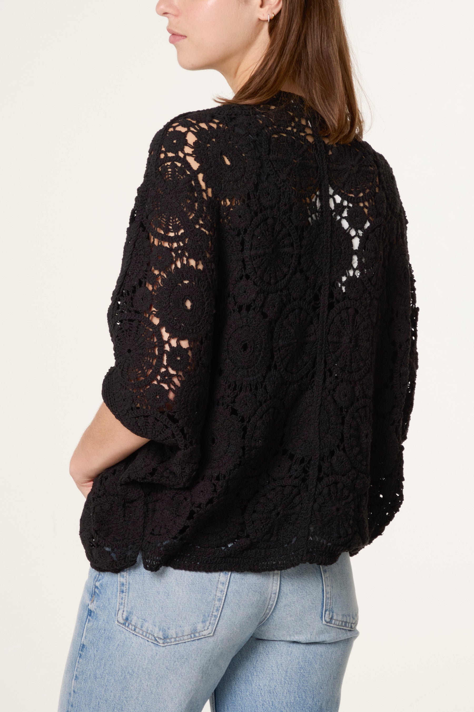 Mandala Crochet Batwing Cardigan